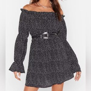 Polka Dot off the shoulder dress